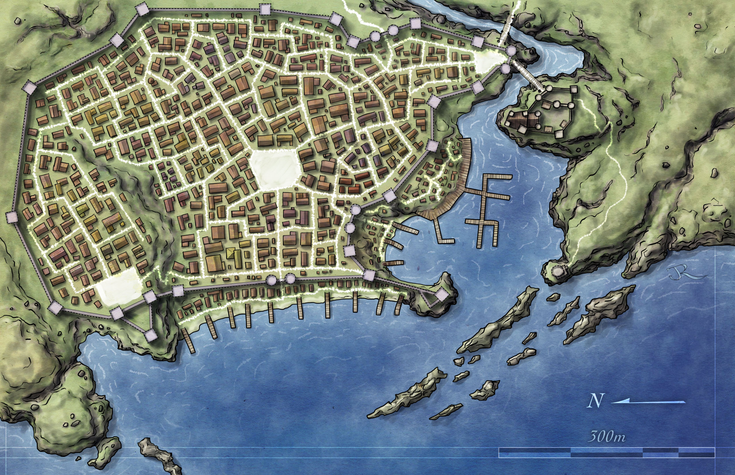 medieval city 3d map